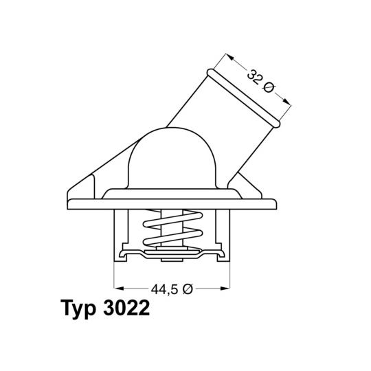 3022.87D - Termostat, kylvätska 