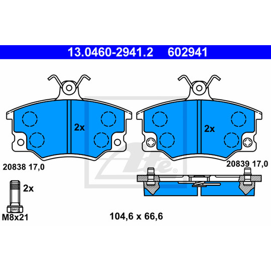 13.0460-2941.2 - Brake Pad Set, disc brake 