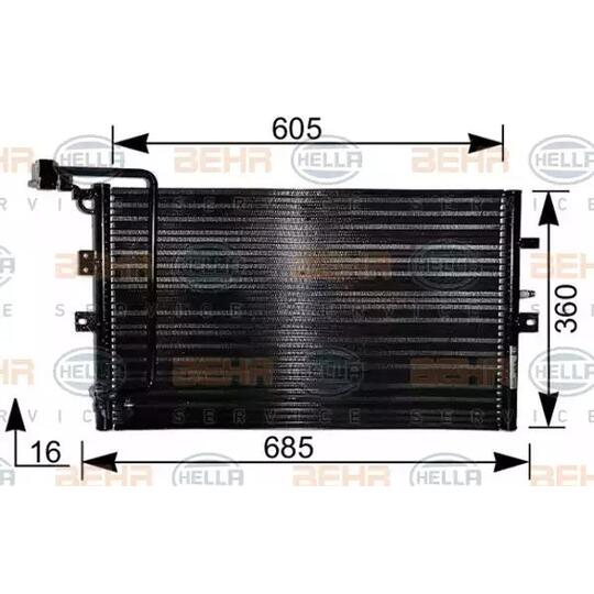 8FC 351 036-571 - Condenser, air conditioning 