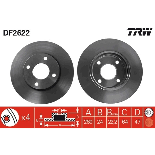 DF2622 - Brake Disc 