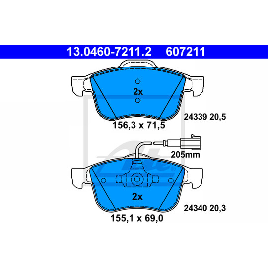 13.0460-7211.2 - Brake Pad Set, disc brake 