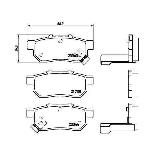 P 28 025 - Brake Pad Set, disc brake 