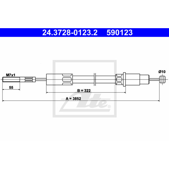 24.3728-0123.2 - Clutch Cable 