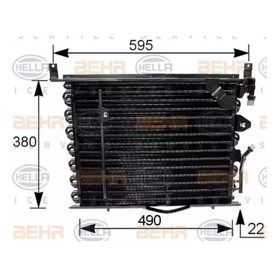 8FC 351 035-161 - Condenser, air conditioning 