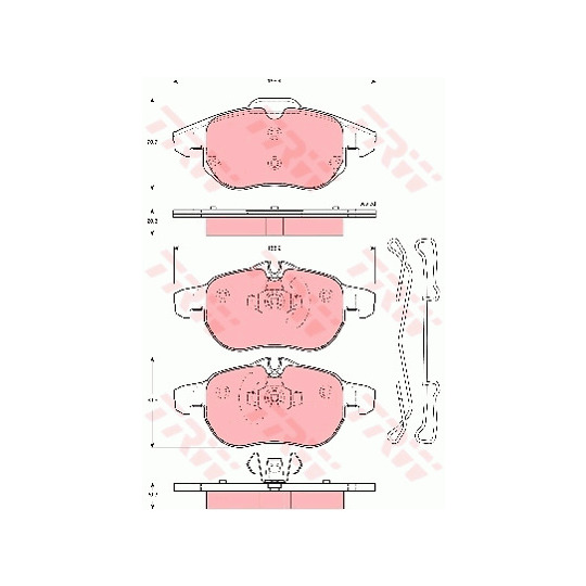 GDB1657 - Piduriklotsi komplekt, ketaspidur 