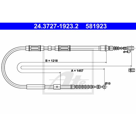 24.3727-1923.2 - Cable, parking brake 