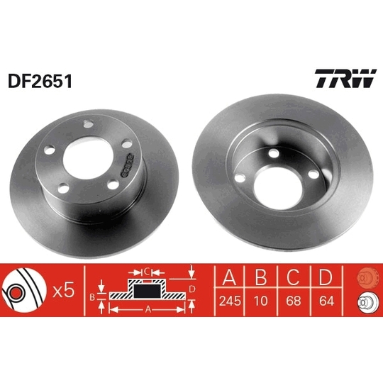 DF2651 - Brake Disc 