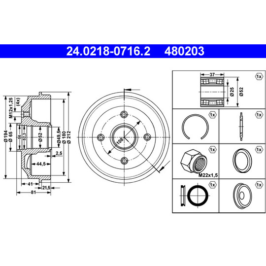 24.0218-0716.2 - Brake Drum 