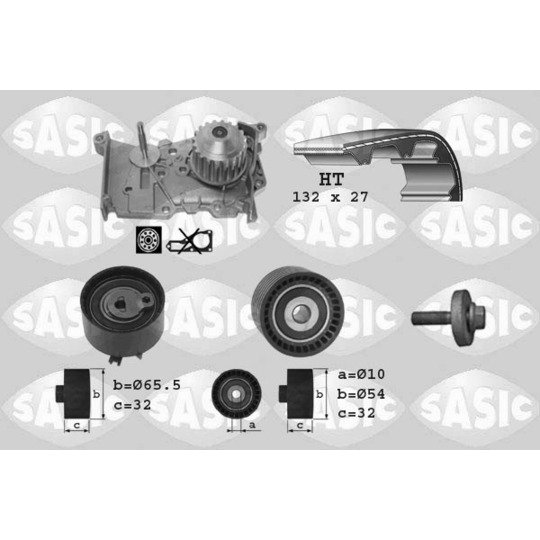 3904012 - Water Pump & Timing Belt Set 