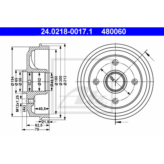 24.0218-0017.1 - Brake Drum 