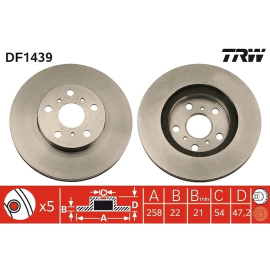 DF1439 - Brake Disc 