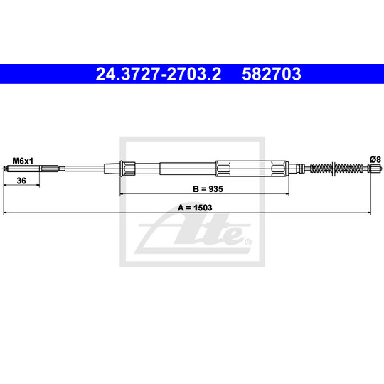 24.3727-2703.2 - Cable, parking brake 