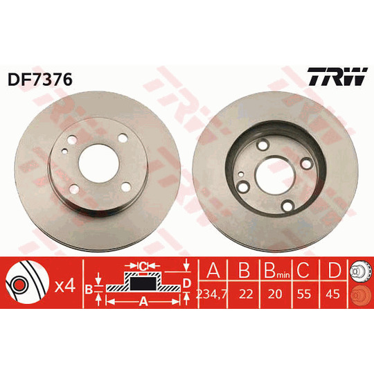 DF7376 - Brake Disc 