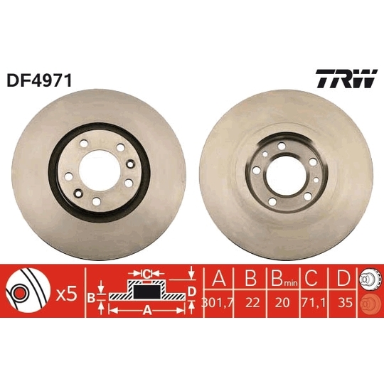 DF4971 - Brake Disc 