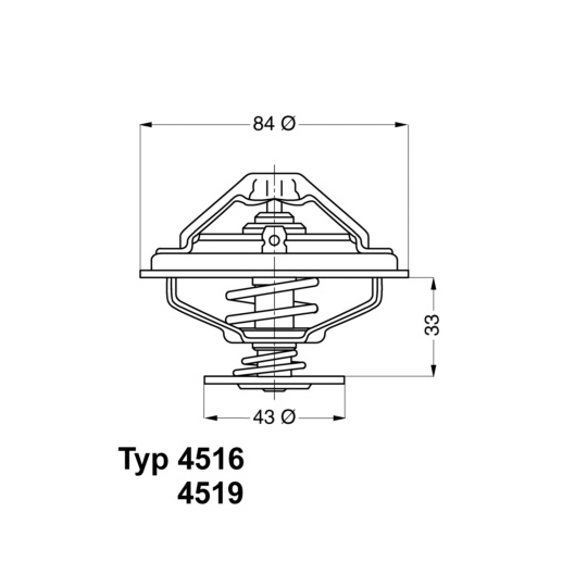 4516.85D - Thermostat, coolant 