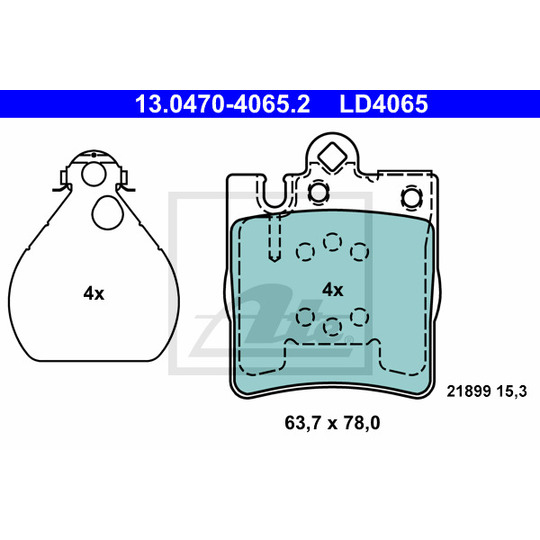 13.0470-4065.2 - Brake Pad Set, disc brake 