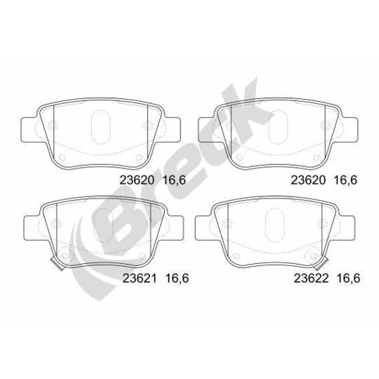 23620 00 702 10 - Bromsbeläggssats, skivbroms 