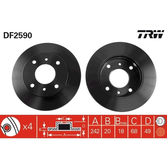 DF2590 - Brake Disc 