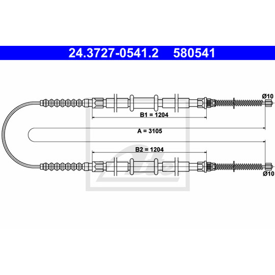 24.3727-0541.2 - Cable, parking brake 