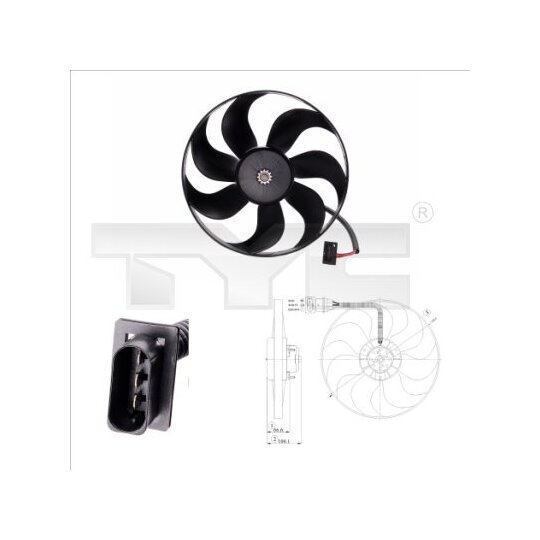 802-0009 - Fan, radiator 