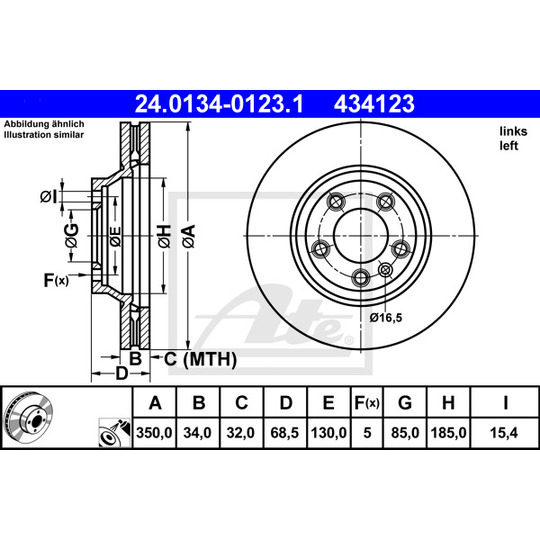 24.0134-0123.1 - Bromsskiva 