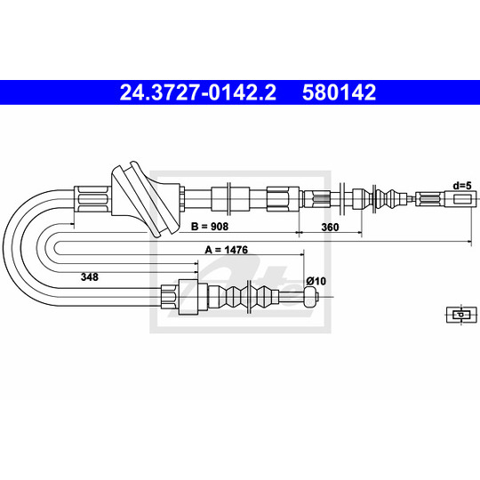 24.3727-0142.2 - Cable, parking brake 