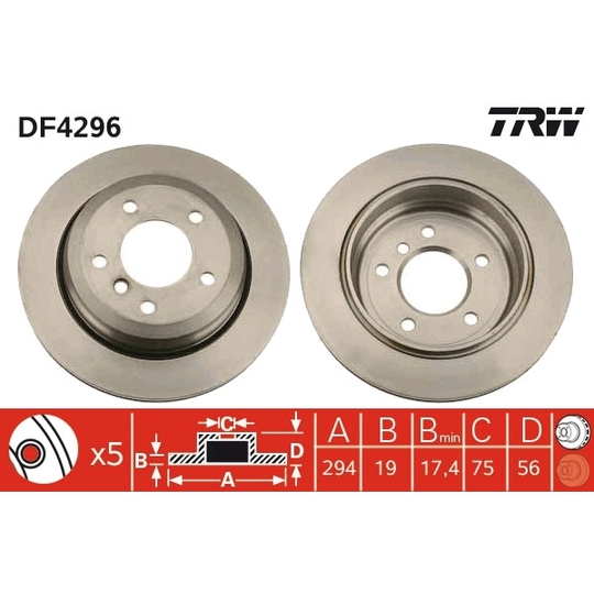 DF4296 - Brake Disc 