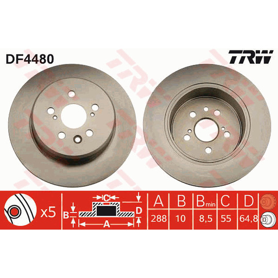 DF4480 - Brake Disc 