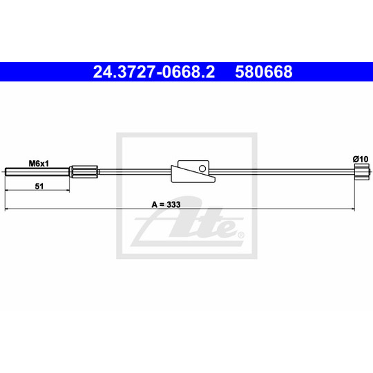 24.3727-0668.2 - Cable, parking brake 