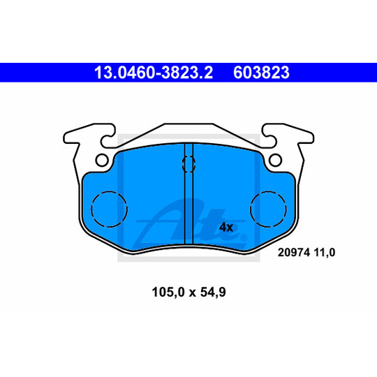 13.0460-3823.2 - Brake Pad Set, disc brake 