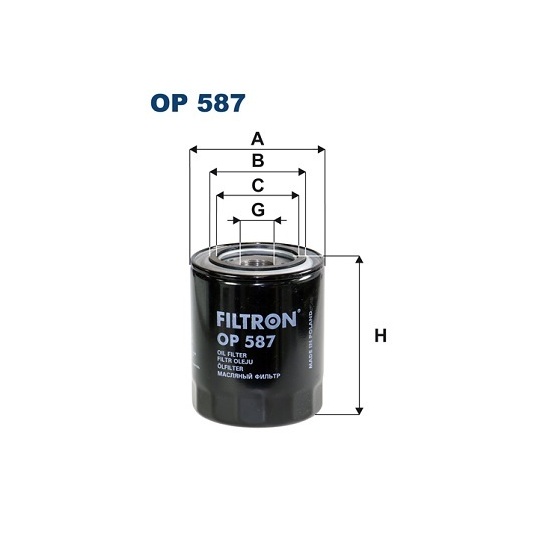 OP 587 - Oil filter 