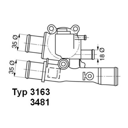 3481.88D - Thermostat, coolant 