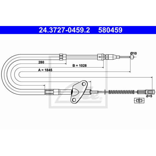 24.3727-0459.2 - Cable, parking brake 