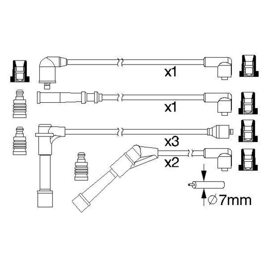 0 986 357 180 - Tändkabelsats 