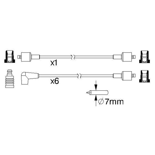 0 986 357 191 - Ignition Cable Kit 