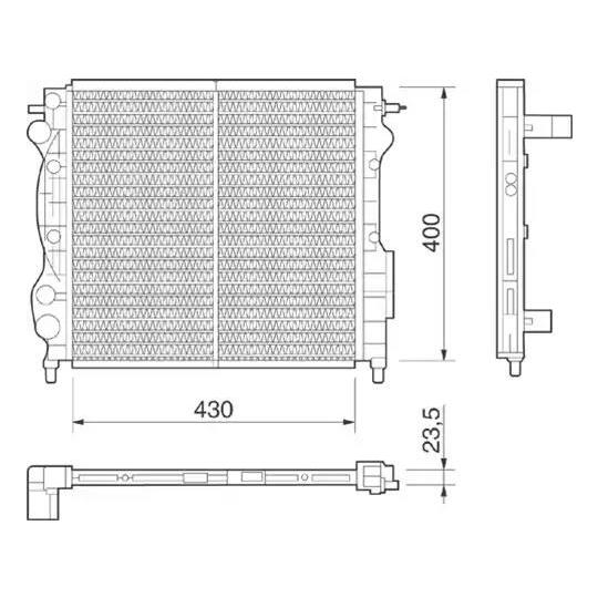 350213255000 - Radiator, engine cooling 