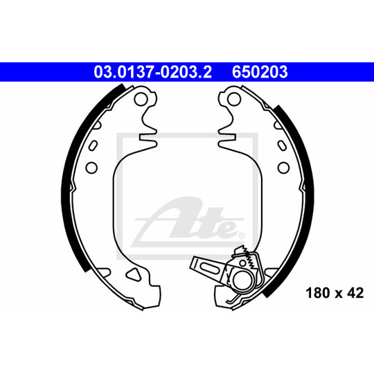 03.0137-0203.2 - Brake Shoe Set 