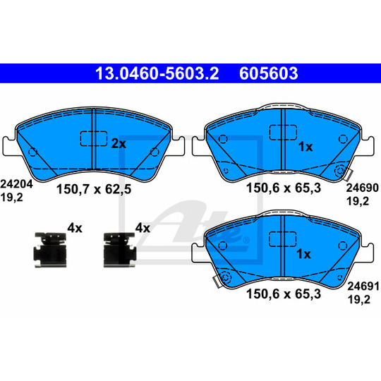 13.0460-5603.2 - Bromsbeläggssats, skivbroms 