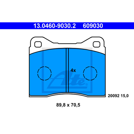 13.0460-9030.2 - Brake Pad Set, disc brake 