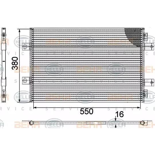 8FC 351 029-361 - Condenser, air conditioning 