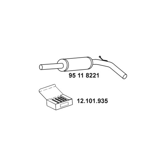 95 11 8221 - Middle Silencer 