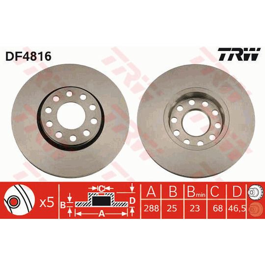 DF4816 - Brake Disc 