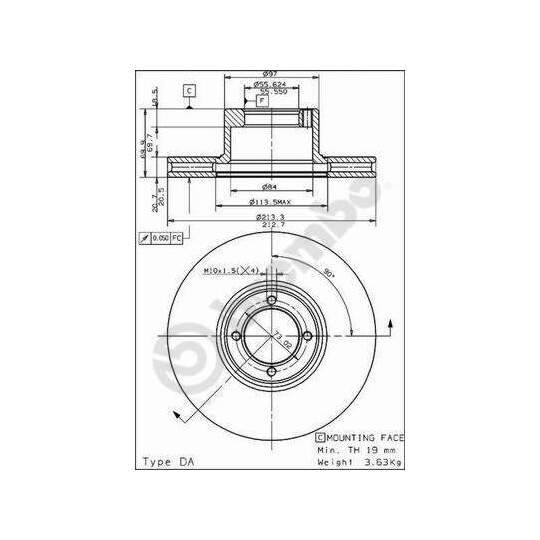 09.4933.10 - Brake Disc 