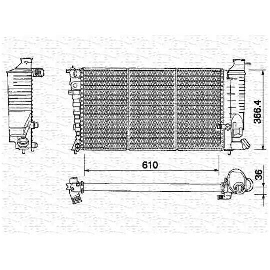 350213376000 - Radiator, engine cooling 