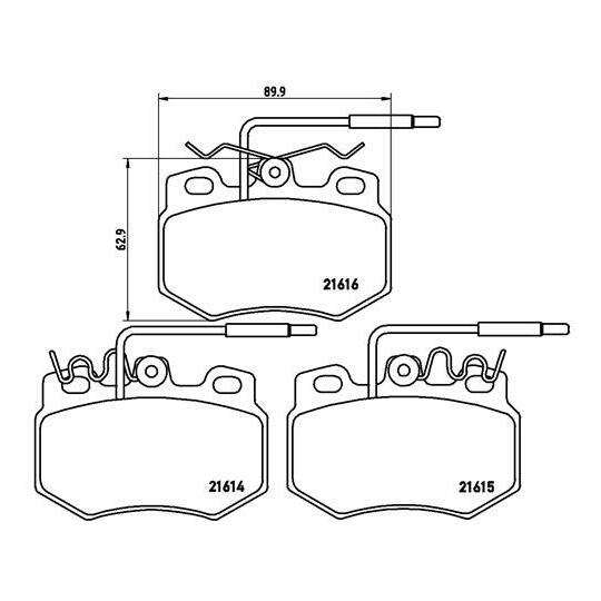 P 61 041 - Brake Pad Set, disc brake 
