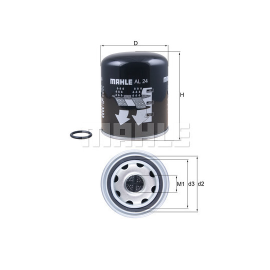 AL 24 - Air Dryer Cartridge, compressed-air system 