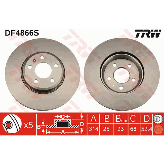 DF4866S - Brake Disc 