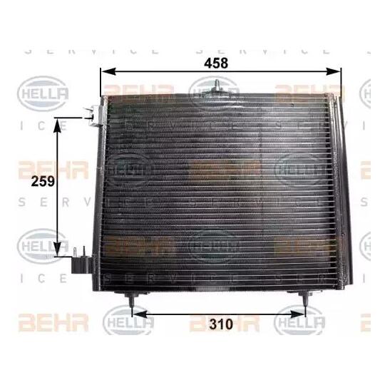 8FC 351 300-371 - Condenser, air conditioning 