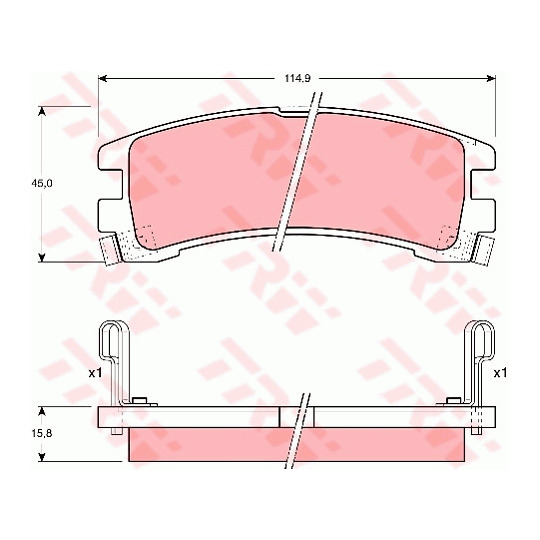 GDB1018 - Piduriklotsi komplekt, ketaspidur 