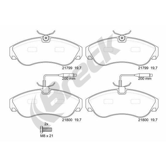 21799 00 703 10 - Brake Pad Set, disc brake 